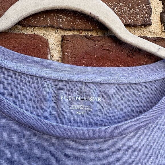 Eileen Fisher Womens $128 Organic Linen Jersey Shirred-Back Top XS NEW - Picture 8 of 10